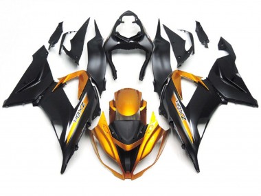 13-18 Matt Schwarz & Gold ZX6R Verkleidung