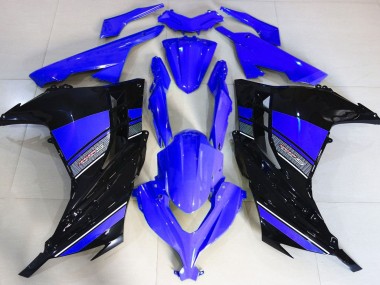 13-18 Mitternachtsblau & Schwarz Ninja 300 Verkleidung