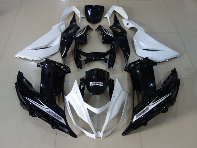 13-18 Perlweiß & Schwarz ZX6R Verkleidung