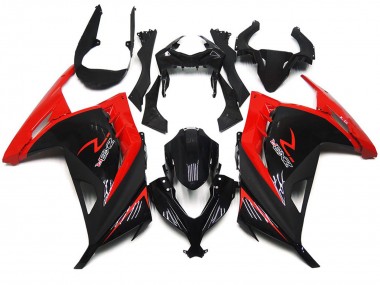 13-18 Rot & Schwarz Glänzend Ninja 300 Verkleidung
