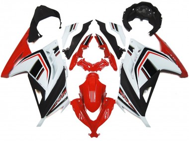 13-18 Rot Weiß & Schwarz Glänzend Ninja 300 Verkleidung