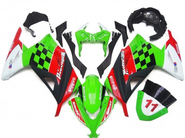 13-18 Rot & Schwarz Kariert Glänzend Ninja 300 Verkleidung