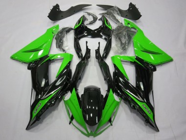 13-18 Schlichte Glänzend Schwarz Grün ZX6R Verkleidung