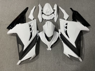 13-18 Weiß & Schwarz Glänzend Ninja 300 Verkleidung