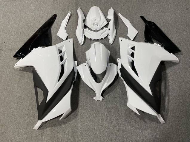 13-18 Weiß & Schwarz Glänzend Ninja 300 Verkleidung