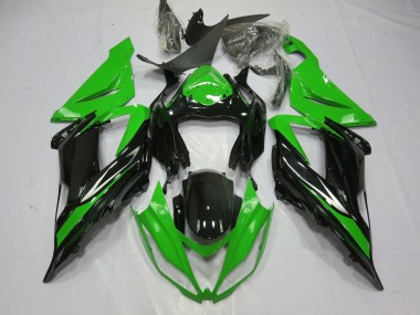 13-18 Schwarz & Grün ZX6R Verkleidung