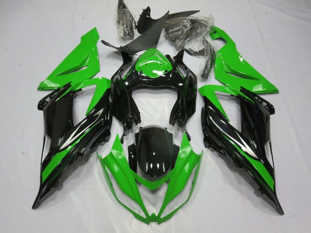 13-18 Schwarz & Grün ZX6R Verkleidung