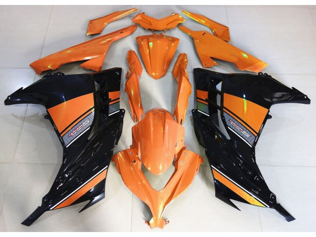 13-18 Sonnenaufgangsorange & Schwarz Ninja 300 Verkleidung