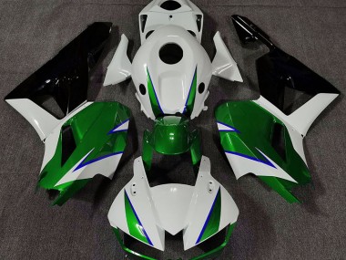 13-23 Glänzend Grün Weiß & Blau CBR600RR Verkleidung