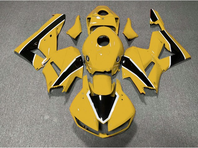 13-23 Glänzendes Gelb & Schwarz CBR600RR Verkleidung