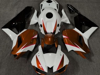 13-23 Orange Glänzend Weiß & Rot CBR600RR Verkleidung