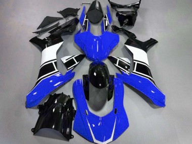15-19 Glänzend Blau Weiß & Schwarz R1 Verkleidung