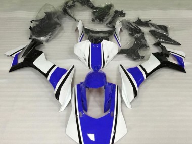 15-19 Glänzend Weiß Blau & Schwarz R1 Verkleidung