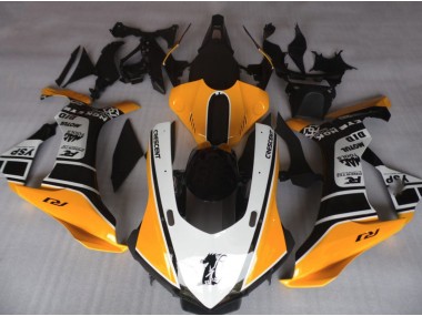 15-19 Orange & Weiß R1 Verkleidung