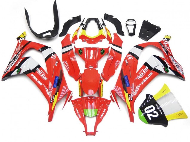 16-19 Rot & Schwarz Mit Weiß ZX10R Verkleidung