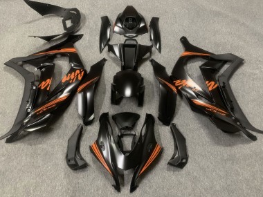 16-19 Satinschwarz & Orange ZX10R Verkleidung