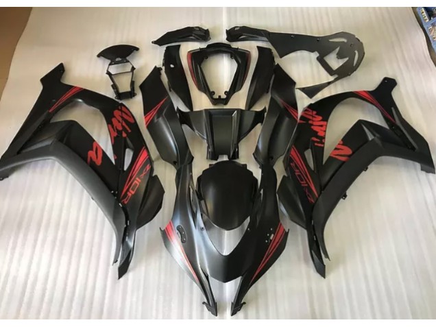 16-19 Satinschwarz & Rot ZX10R Verkleidung