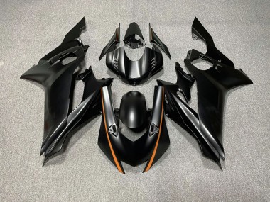 17-21 Matt Schwarze & Orange Akzente R6 Verkleidung
