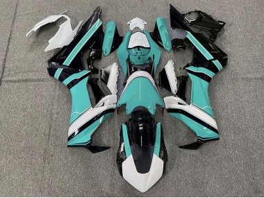 17-23 Glänzend Cyan Weiß & Schwarz CBR1000RR Verkleidung