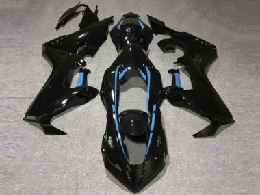 17-23 Schwarz Glänzend & Hellblaues Futter CBR1000RR Verkleidung