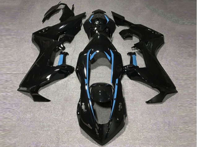 17-23 Schwarz Glänzend & Hellblaues Futter CBR1000RR Verkleidung