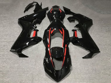 17-23 Schwarz Glänzend Mit Rotem Futter CBR1000RR Verkleidung