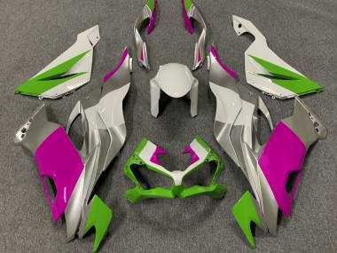 19-23 Glänzend Grün Pink & Silber ZX6R Verkleidung
