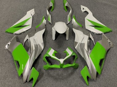 19-23 Glänzend Grün Weiß & Silber ZX6R Verkleidung