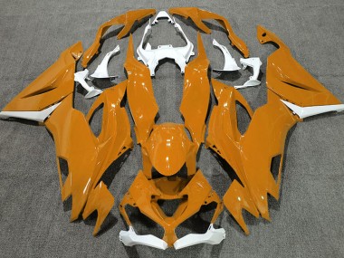 19-23 Orange Glänzend & Weiß ZX6R Verkleidung