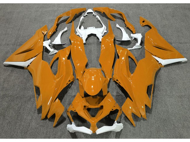 19-23 Orange Glänzend & Weiß ZX6R Verkleidung