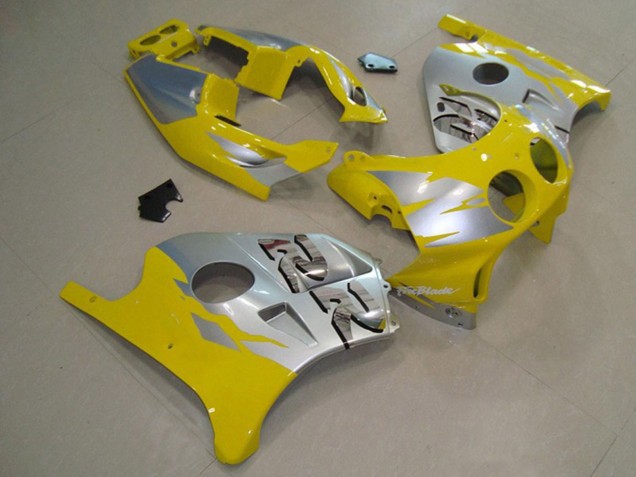 90-98 Gelb Silber CBR250RR Verkleidung