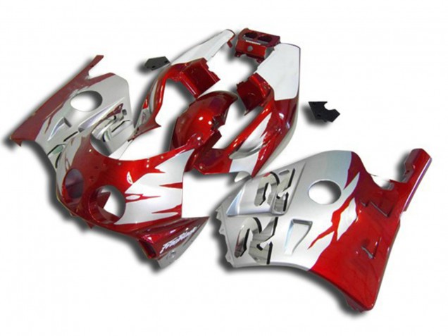 90-98 Silber Rot & Weiß CBR250RR Verkleidung