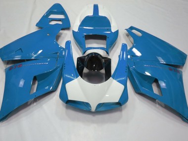 93-05 Hellblau & Glänzend Weiß Ducati 996 748 916 998 Verkleidung
