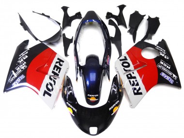 96-07 Rot Schwarz & Weiß Repsol CBR1100XX Verkleidung