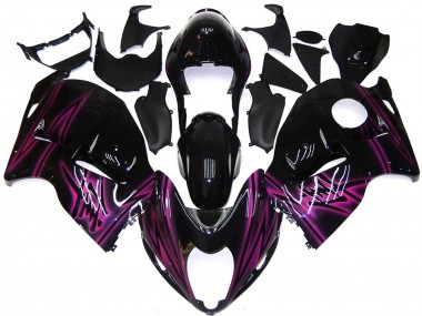 97-07 Custom Schwarz Gloss Mit Pink GSXR 1300 Verkleidung