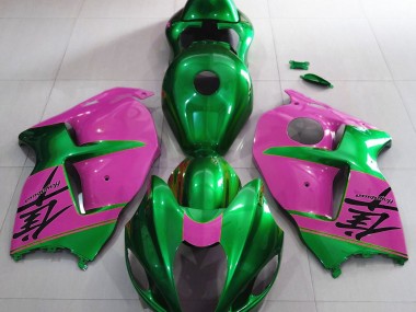 97-07 Glänzend Grün & Pink GSXR 1300 Verkleidung
