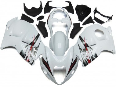 97-07 Glänzend Weiß & Silber Stil GSXR 1300 Verkleidung