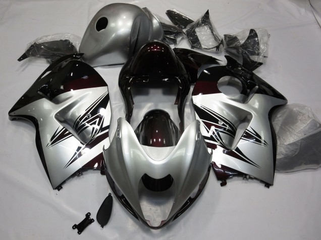 97-07 Silber & Tiefrot GSXR 1300 Verkleidung