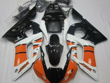98-02 Orange Glänzend & Schwarz R6 Verkleidung