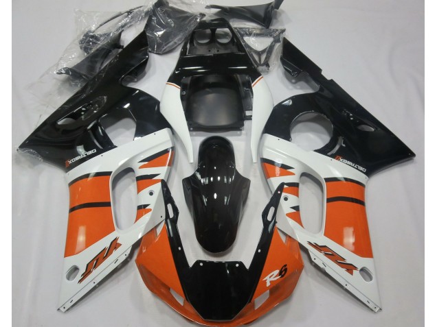98-02 Orange Glänzend & Schwarz R6 Verkleidung