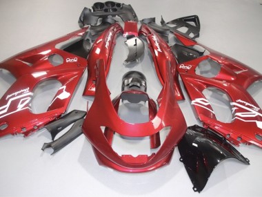 98-07 Aufkleber In Glänzendem Rot & Weiß YZF600 Verkleidung
