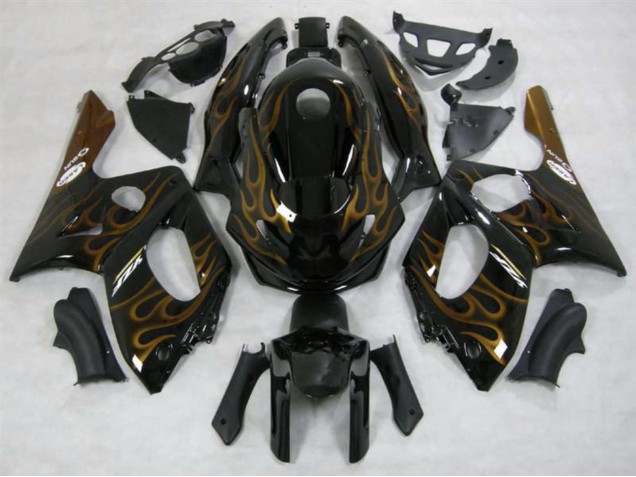 98-07 Gold Flamme Glänzend YZF600 Verkleidung