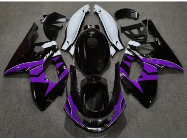 98-07 Schwarz Glanz Lila & Weiß YZF600 Verkleidung