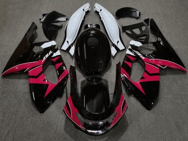 98-07 Schwarz Rot Glänzend & Weiß YZF600 Verkleidung