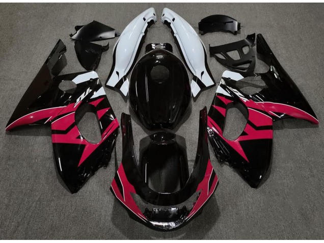 98-07 Schwarz Rot Glänzend & Weiß YZF600 Verkleidung