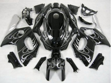 98-07 Schwarz & Silber Flamme YZF600 Verkleidung
