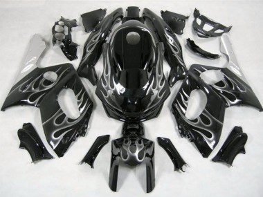 98-07 Schwarz & Silber Flamme YZF600 Verkleidung