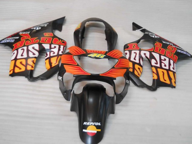 99-00 Matt Orange Schwarz & Rot CBR600 F4 Verkleidung